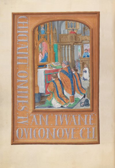 Horas de la Reina Isabel la Católica, Reina de España: Fol. 87v, Celebración de la Misa de Master of the First Prayerbook of Maximillian