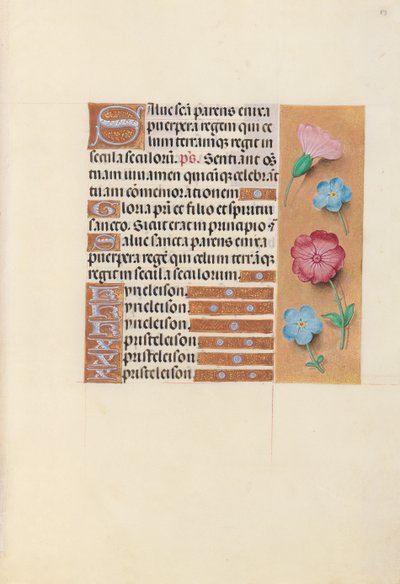 Horas de la Reina Isabel la Católica, Reina de España: Fol. 89r, c. 1500 de Master of the First Prayerbook of Maximillian