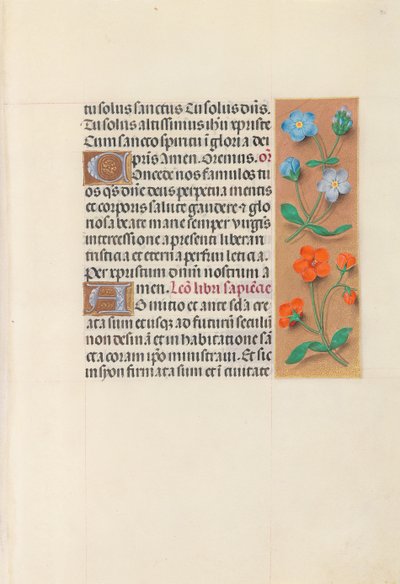 Horas de la Reina Isabel la Católica, Reina de España: Fol. 90r, c. 1500 de Master of the First Prayerbook of Maximillian