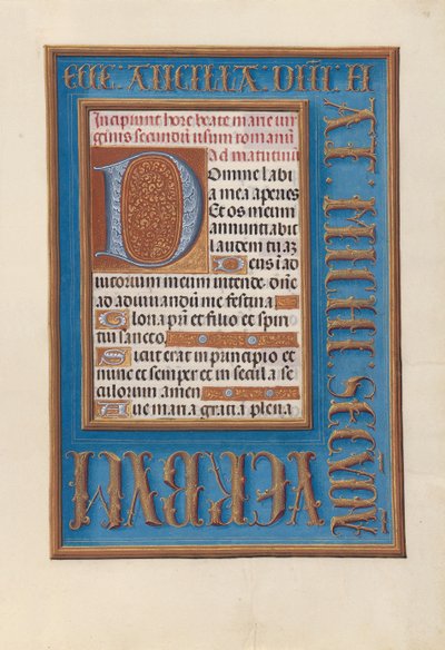 Horas de la Reina Isabel la Católica, Reina de España: Fol, 98r, c. 1500 de Master of the First Prayerbook of Maximillian