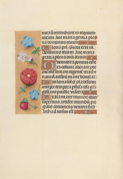 Horas de la Reina Isabel la Católica, Reina de España: Fol. 99v, c. 1500 de Master of the First Prayerbook of Maximillian