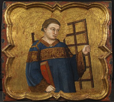 San Lorenzo, c.1335 (temple y pan de oro sobre tabla) de Master of the Fogg Pieta