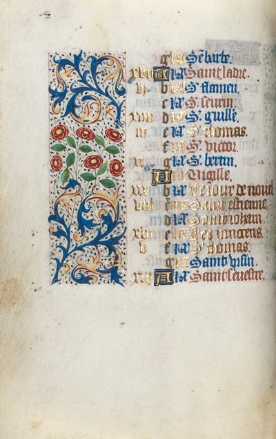 Libro de Horas Uso de Rouen: fol. 12v, c. 1470 de Master of the Geneva Latini