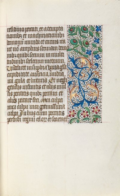 Libro de Horas Uso de Rouen: fol. 25r, c. 1470 de Master of the Geneva Latini