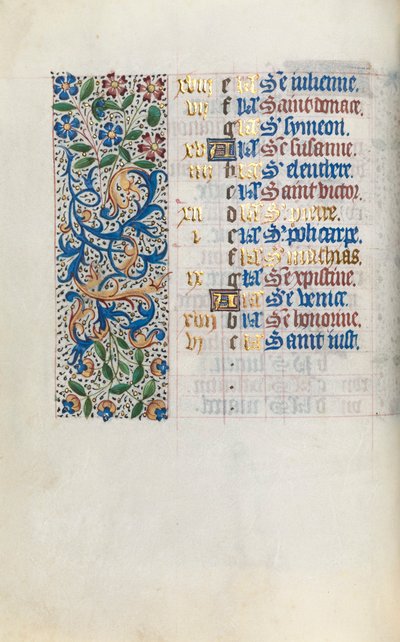 Libro de Horas Uso de Ruan: fol. 2v, c. 1470 de Master of the Geneva Latini