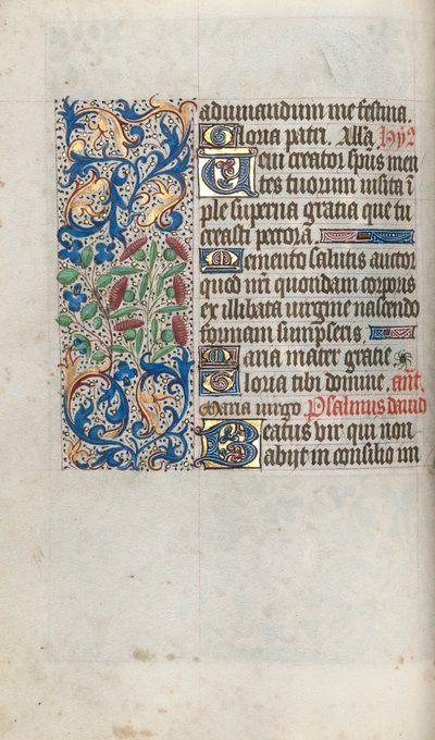 Libro de Horas Uso de Rouen: fol. 56v, c. 1470 de Master of the Geneva Latini