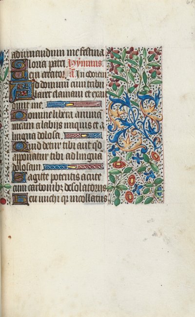 Libro de Horas Uso de Rouen: fol. 61r, c. 1470 de Master of the Geneva Latini