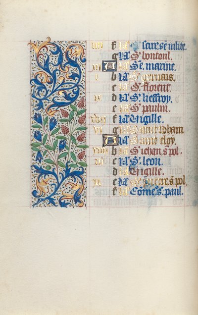 Libro de Horas Uso de Ruan: fol. 6v, c. 1470 de Master of the Geneva Latini