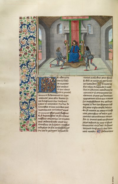 Juan de Gante invita al matrimonio de su hija con el rey de Portugal de Master of the Getty Froissart