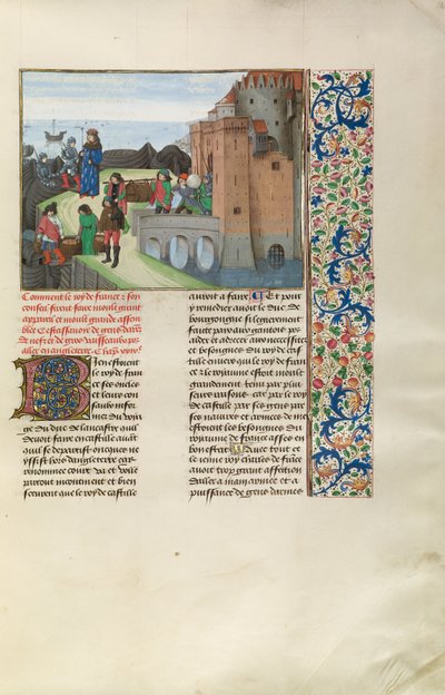 El rey Carlos VI de Francia se prepara para la guerra con Inglaterra de Master of the Getty Froissart
