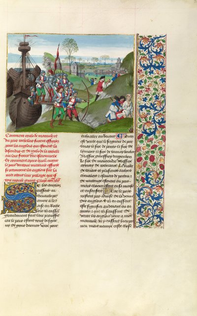 Los ingleses asedian La Rochelle de Master of the Getty Froissart