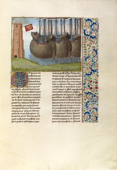 La flota inglesa en aguas flamencas de Master of the Getty Froissart