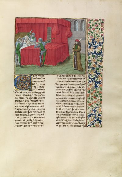 El rey de Chipre asesinado por los perseguidores de sus hermanos de Master of the Getty Froissart