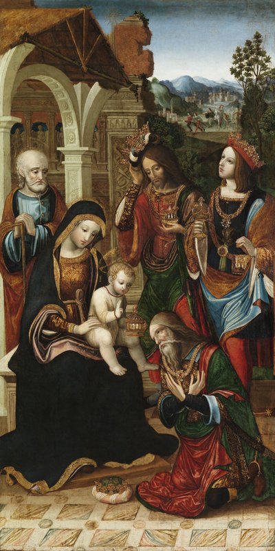 La Adoración de los Magos, c.1503-10 (óleo sobre tabla) de Master of the Glasgow Adoration