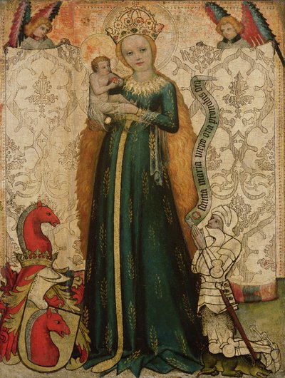Madonna y el Niño con espigas de maíz, 1440-50 de Master of the Hallein Altarpiece
