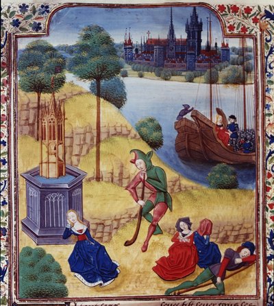 Añadir 35322 fol.227v Ephigenia y Cimone, de Giovanni Boccaccio (1313-75) 
