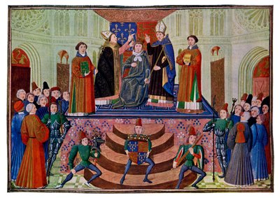 La coronación de Enrique IV, 1399 siglo XV de Master of the Harley Froissart