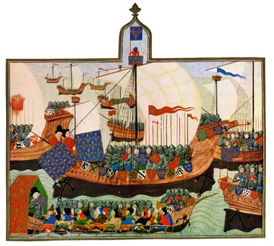 La Expedición de los Franceses y Genoveses a Berbería, siglo XV de Master of the Harley Froissart