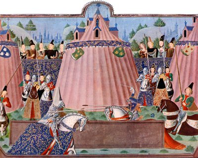 Las justas de St Inglevert, Francia, 1470-1475, c. 1900-1920 de Master of the Harley Froissart