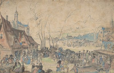 Feria del pueblo, siglo XVI de Master of the Hermitage Sketchbook