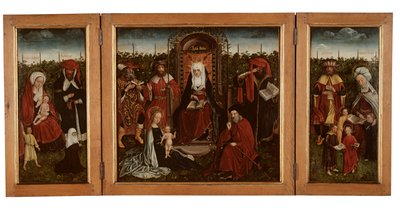El tríptico Poortakker, c.1500-10 (óleo sobre tabla) de Master of the Holy Family of St. Anne