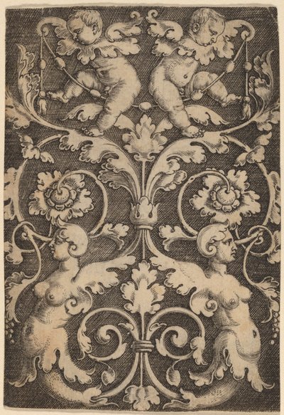 Ornamento Vertical con Dos Sirenas de Master of the Horse Heads