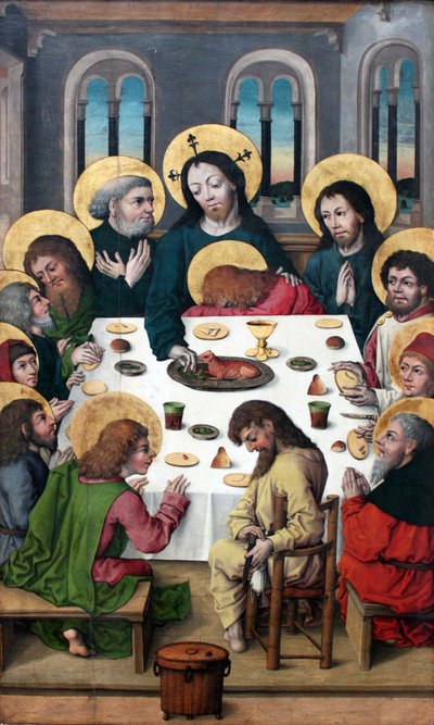 Alemán: Das Abendmahl La última cena de Master of the Housebook