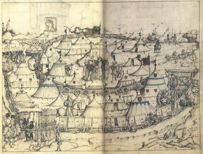 El Fuerte de Carros del Libro de la Casa Medieval del Castillo de Wolfegg, ca 1485 de Master of the Housebook of Wolfegg