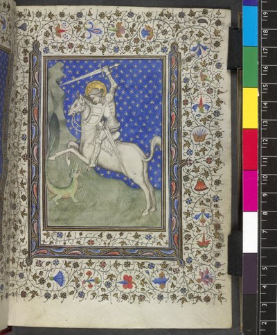 Harley 2952, f.21 San Jorge y el Dragón, 