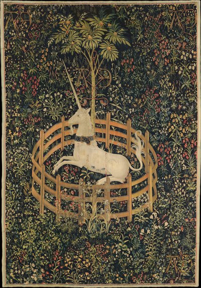 El unicornio en cautiverio, c. 1500 de Master of the Hunt of the