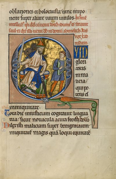 Pregunta inicial: David ante Saúl de Master of the Ingeborg Psalter