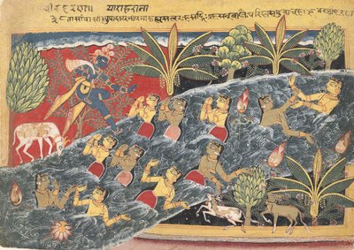 Las Gopis suplican a Krishna que devuelva su ropa de Master of the Isarda