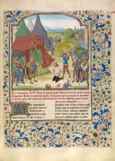 Ejecución de Filotas de Master of the Jardin de vertueuse consolation