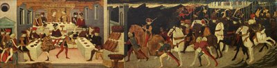 La historia de Alatiel, a caballo y en un banquete de Master of the Jarves Chest