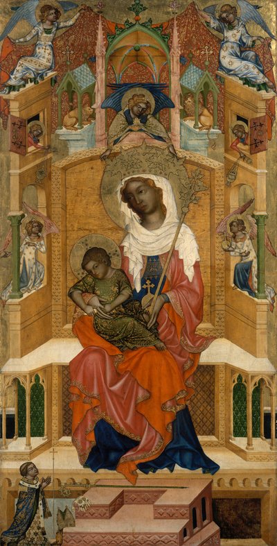 María Entonizada con el Niño Glatz Madonna, ca 1350 de Master of the Kaufmann Crucifixion