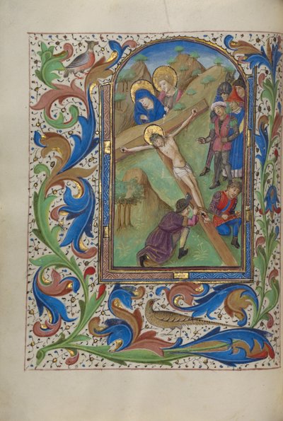 Cristo clavado en la cruz de Master of the Lee Hours