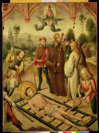 Martirio de San Lorenzo de Master of the Legend of St. Ursula