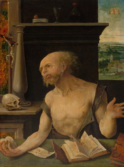 San Jerónimo en penitencia, 1525-1530 de Master of the Lille Adoration