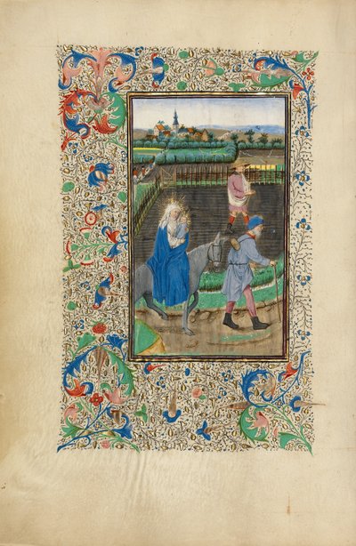 La huida a Egipto de Master of the Llangattock Hours