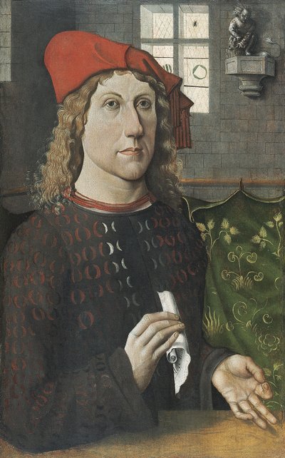 Retrato de un joven de Master of the Lüneburg Last Judgement
