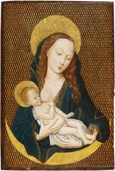 María lactans en una luna creciente, ca 1485 de Master of the Magdalen Legend,