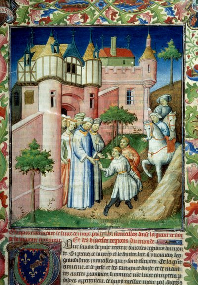 Hermanos Nicolo y Matteo Polo (Nicolás y Mateo, tío y padre de Marco Polo) de Master of the Mazarine