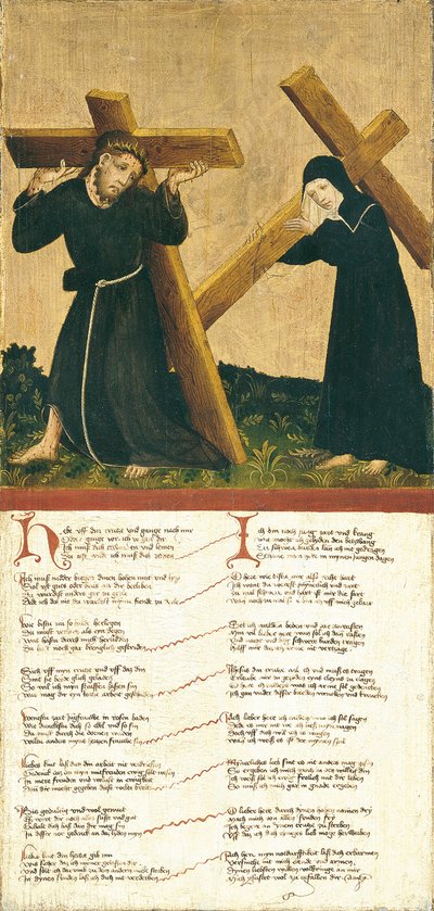 Cristo cargando la cruz de Master of the Middle Rhine