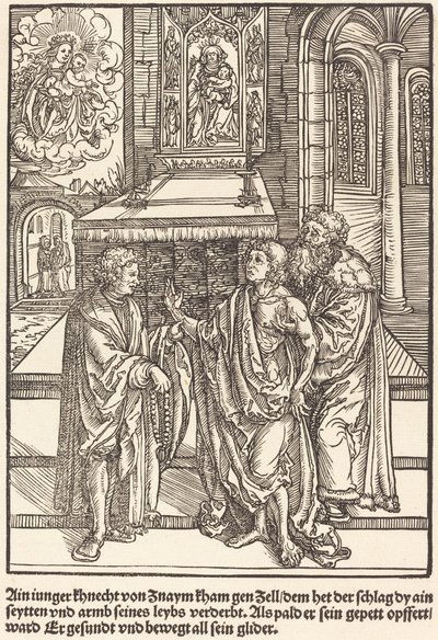 Un joven caballero de Znaym de Master of the Miracles of Mariazell