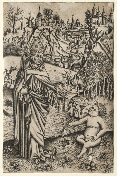 St. Augustine and the Child on the Seashore de Master of the Nuremberg Passion