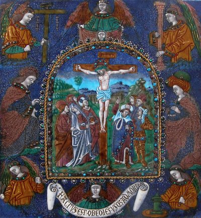 Placa con la crucifixión, francés, siglo XVI de Master of the Orleans Triptych