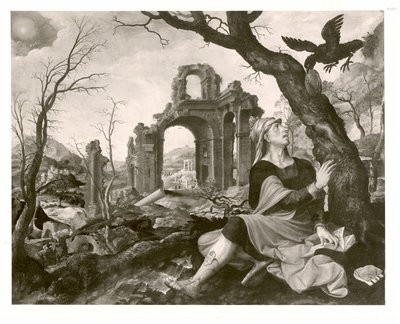 Holandés: Elías alimentado por el cuervo Elías alimentado por el cuervo de Master of the Prodigal Son