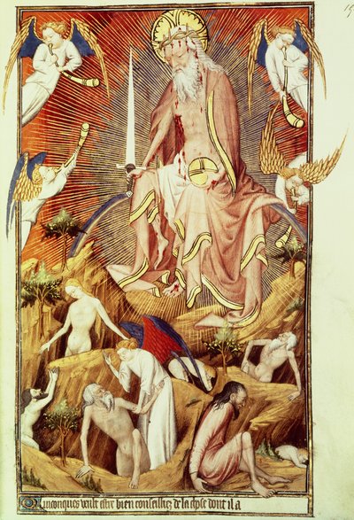 Ms Lat. 9471 f.194 El Juicio Final, de las Grandes Horas de Rohan, c.1418-25 de Master of the Rohan Hours