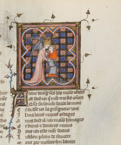 Miniatura de un manuscrito del Roman de la Rose por Guillaume de Lorris y Jean de Meun, 1353 de Master of the Rose novels
