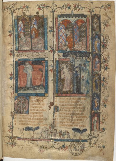 Miniatura de un manuscrito del Roman de la Rose de Guillaume de Lorris y Jean de Meun, 1353 de Master of the Rose novels